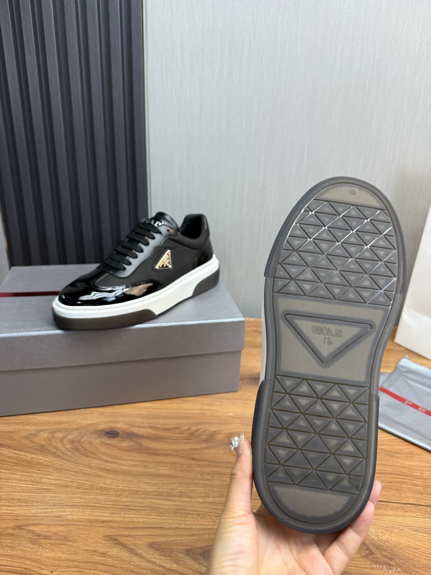 Men's shoes 💰600💰 [PRADA] Popular men's shoes shipped 👏Official website synchronized ⬆️Original cowhide fabric + cowhide lining, 1⃣️:1⃣️reproduction, original sole, 38-45 (45. Customized, non-refundable)